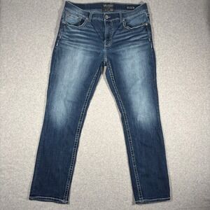 SALVAGE Riot Taper Jeans Men's 38x32 (Fits 36x31) Athletic Fit Blue Denim